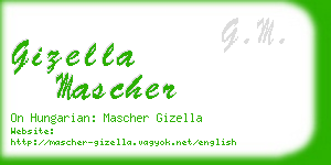 gizella mascher business card